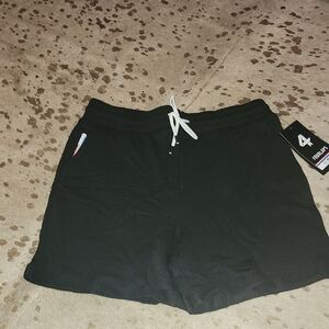 Black Athletic Shorts with Elastic Waistband